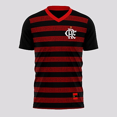 Camisa Flamengo Nineteen Infantil Preta e Vermelha – Estilo e Conforto para Torcedores