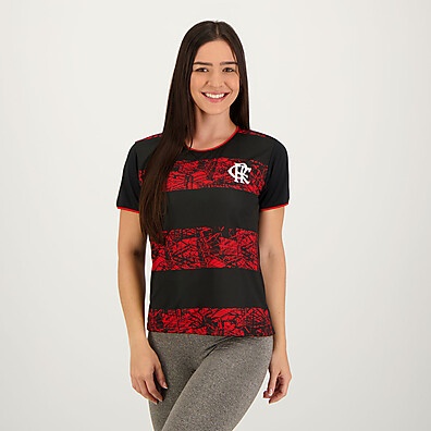 Camisa Flamengo Poetry Feminina Preta e Vermelha