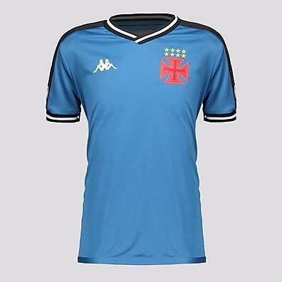 Camisa Kappa Vasco Goleiro 2024 Azul Infantil – Alta Performance e Estilo