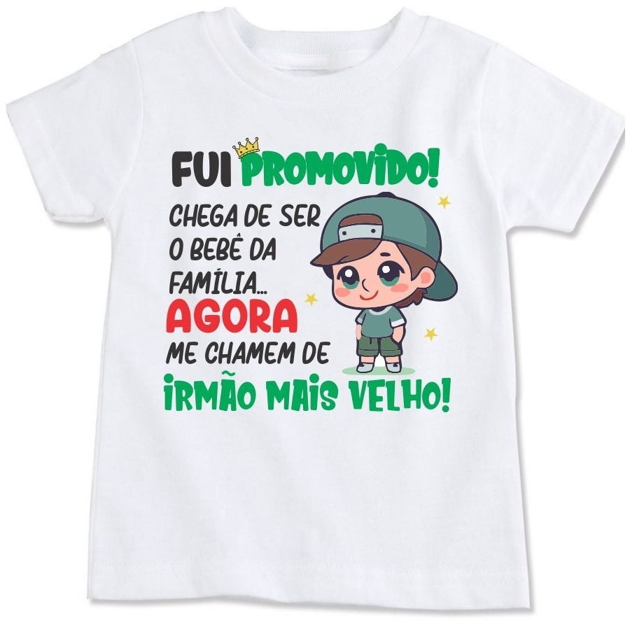 Camisa Personalizada 'Fui Promovido a Irmão Mais Velho' – TN838