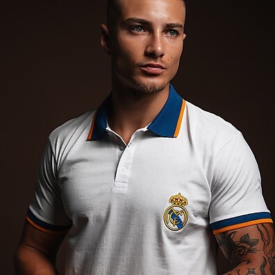 Camisa Polo Real Madrid Branca Oficial – Estilo e Conforto para Torcedores