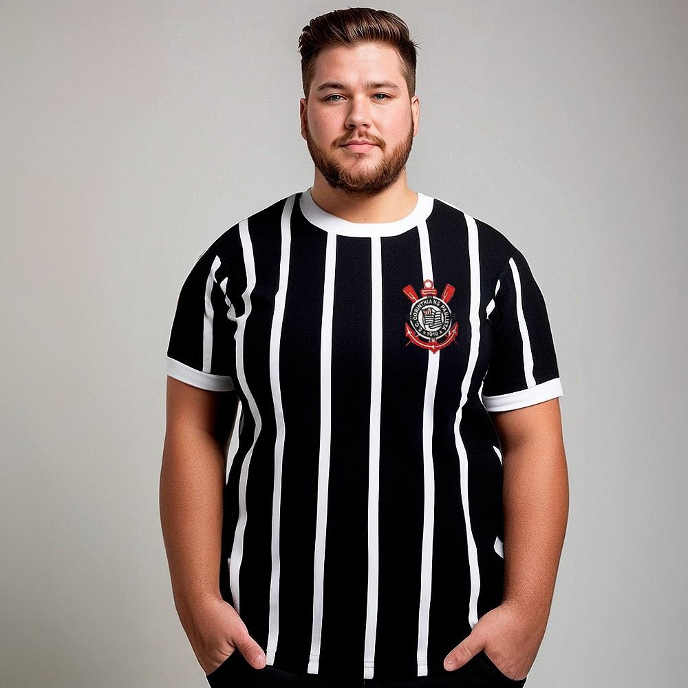 Camisa Retrô Corinthians 1982 Plus Size: Oficial e Confortável