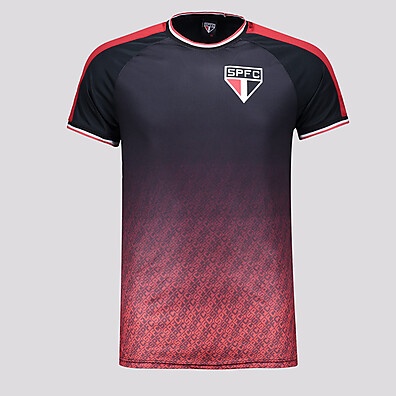 Camisa São Paulo Hue: Preta e Vermelha Oficial