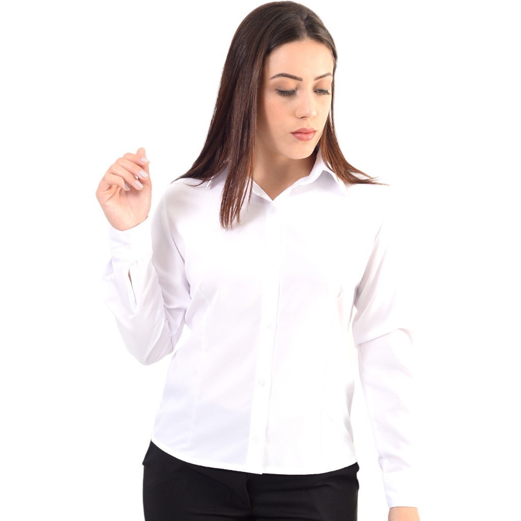 Camisa Social Feminina Manga Longa para Secretária – Estilo e Conforto Profissional