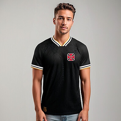 Camisa Vasco 1974 Campeã Brasileiro Jacquard Oficial