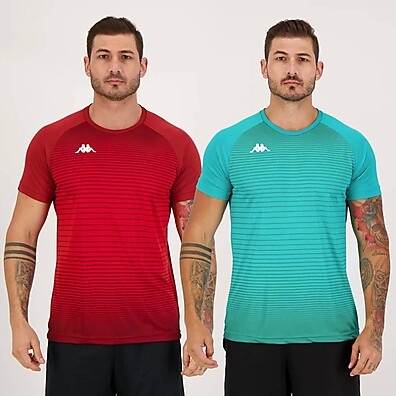 Camisas Kappa Match: Kit Vermelha e Verde ⚽