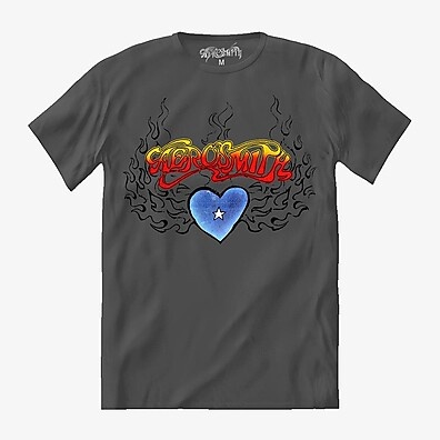Camiseta Aerosmith Flame Heart: Estilo Rock Autêntico