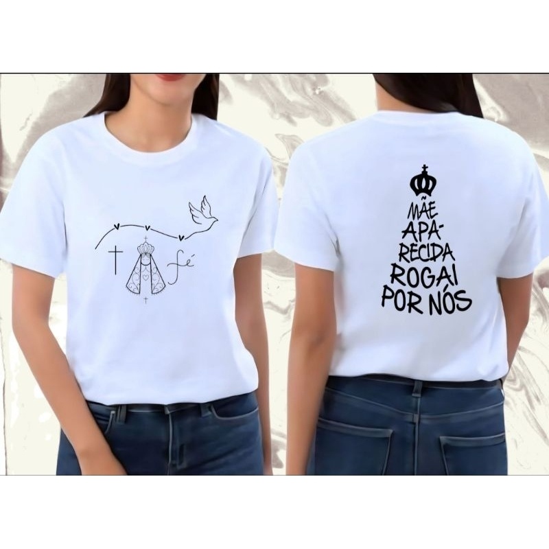 Camiseta Baby Look Feminina Nossa Senhora: Estilo e Conforto em 1 Peça