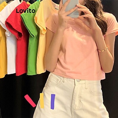 Camiseta Básica Feminina Lovito: Conforto e Estilo