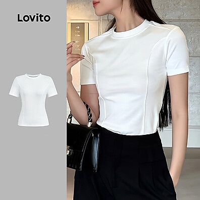 Camiseta Branca Lovito L135ED404 – Conforto e Estilo para o Dia a Dia