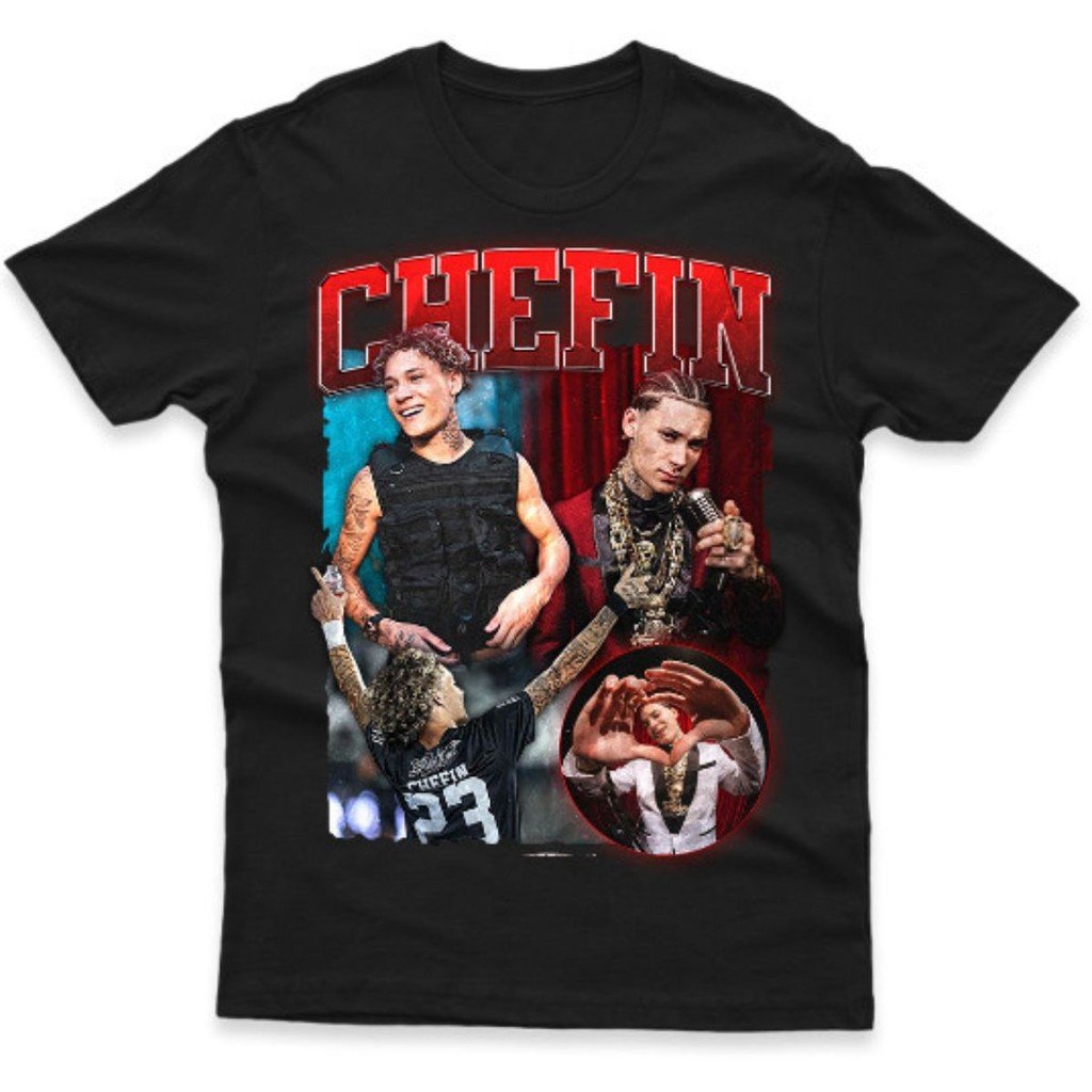 Camiseta Cantor CHEFIN 100% Algodão Plus Size