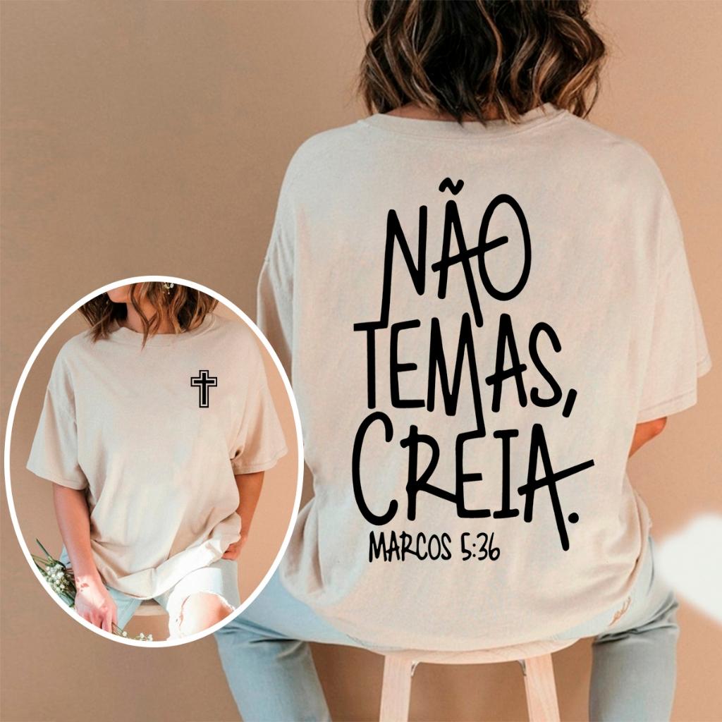 Camiseta Cruz Jesus: Estilo e Fé 100% Algodão