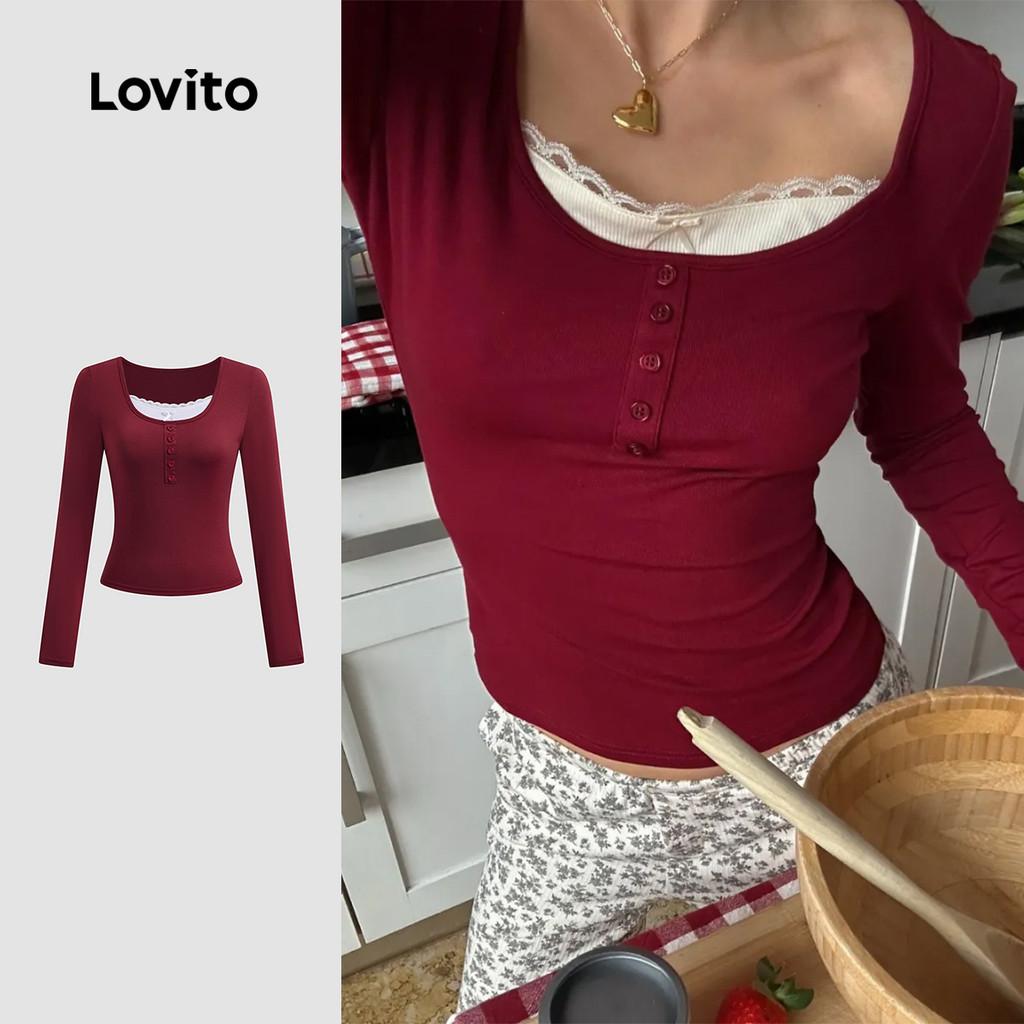 Camiseta de Renda Lovito: Elegância Casual