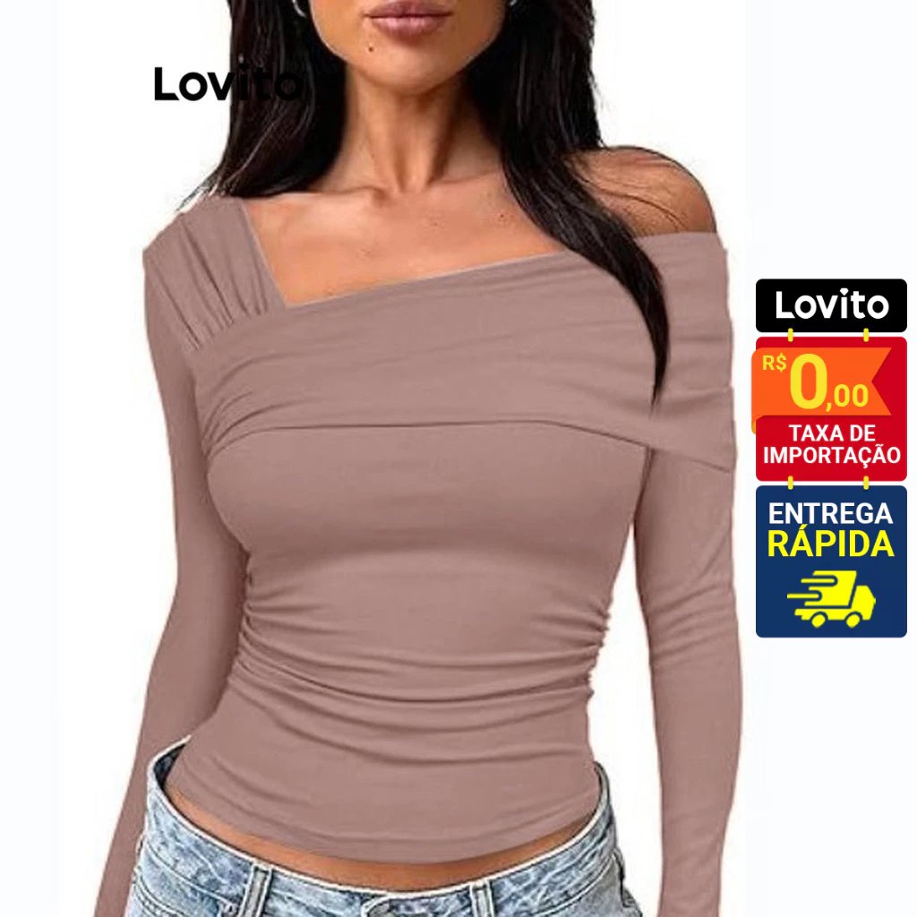 Camiseta Elegante com Babados Lovito: Seu Novo Look!