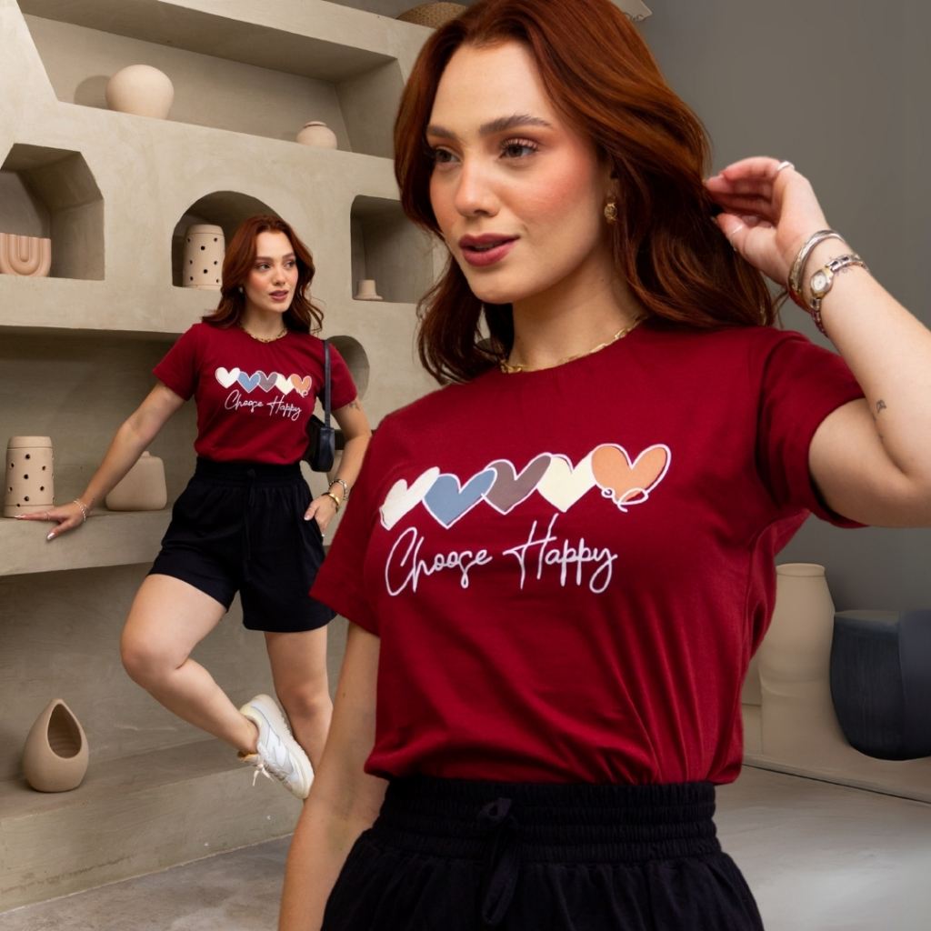 Camiseta Feminina Algodão 100% - Conforto e Estilo
