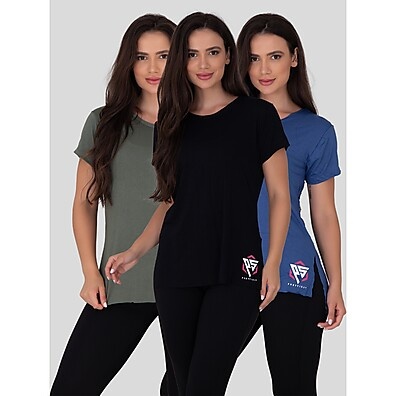 Camiseta Fitness Tapa Bumbum: Kit 3 Conforto & Estilo