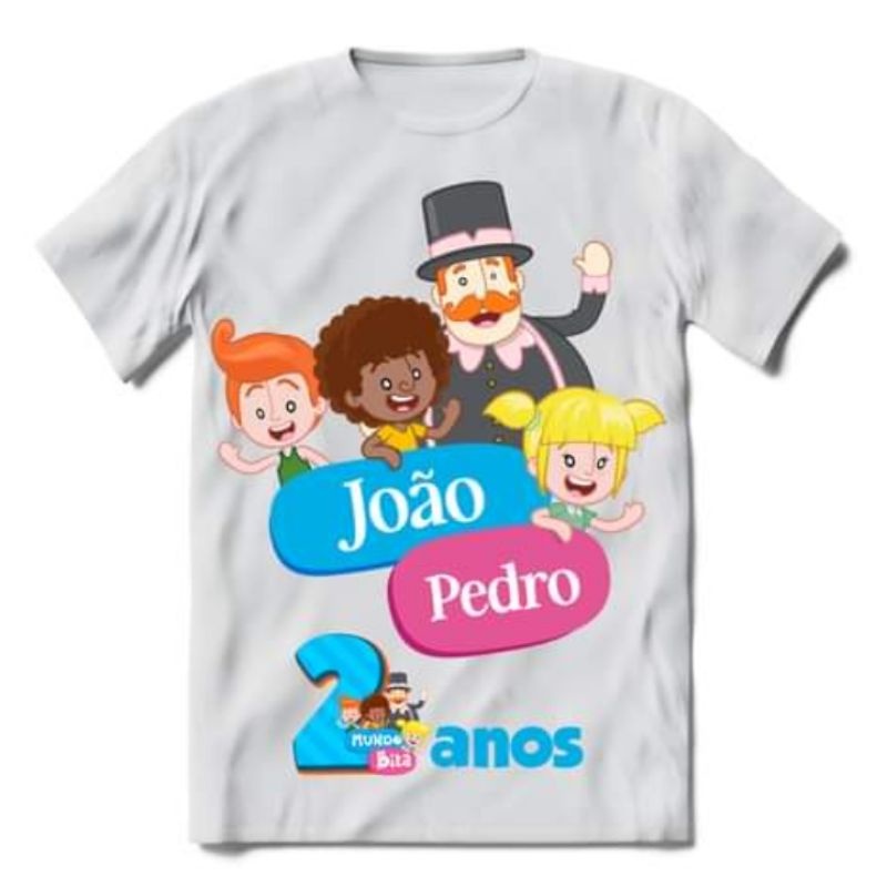 Camiseta Infantil Personalizada Mundo Bita - Conforto e Estilo