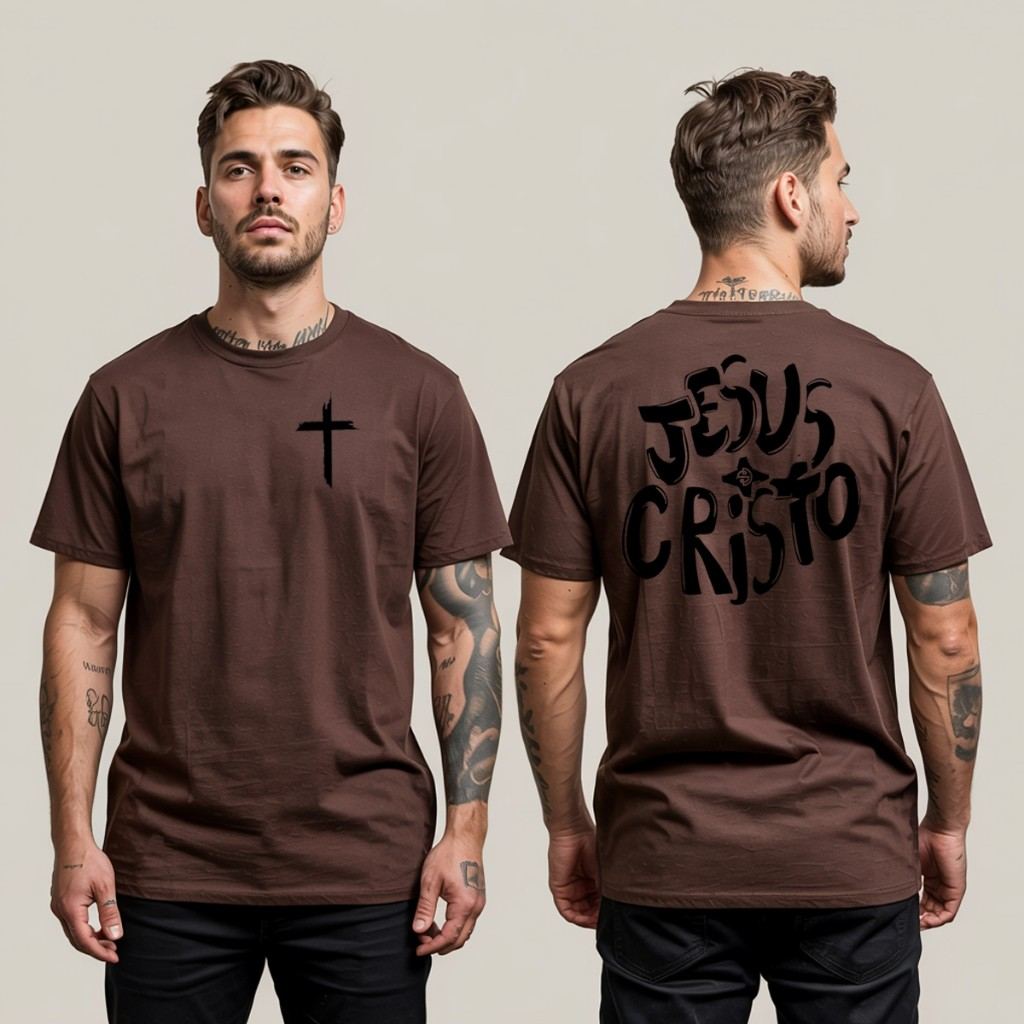 Camiseta Jesus Cristo Cruz Blessed: Estilo e Fé em uma Só