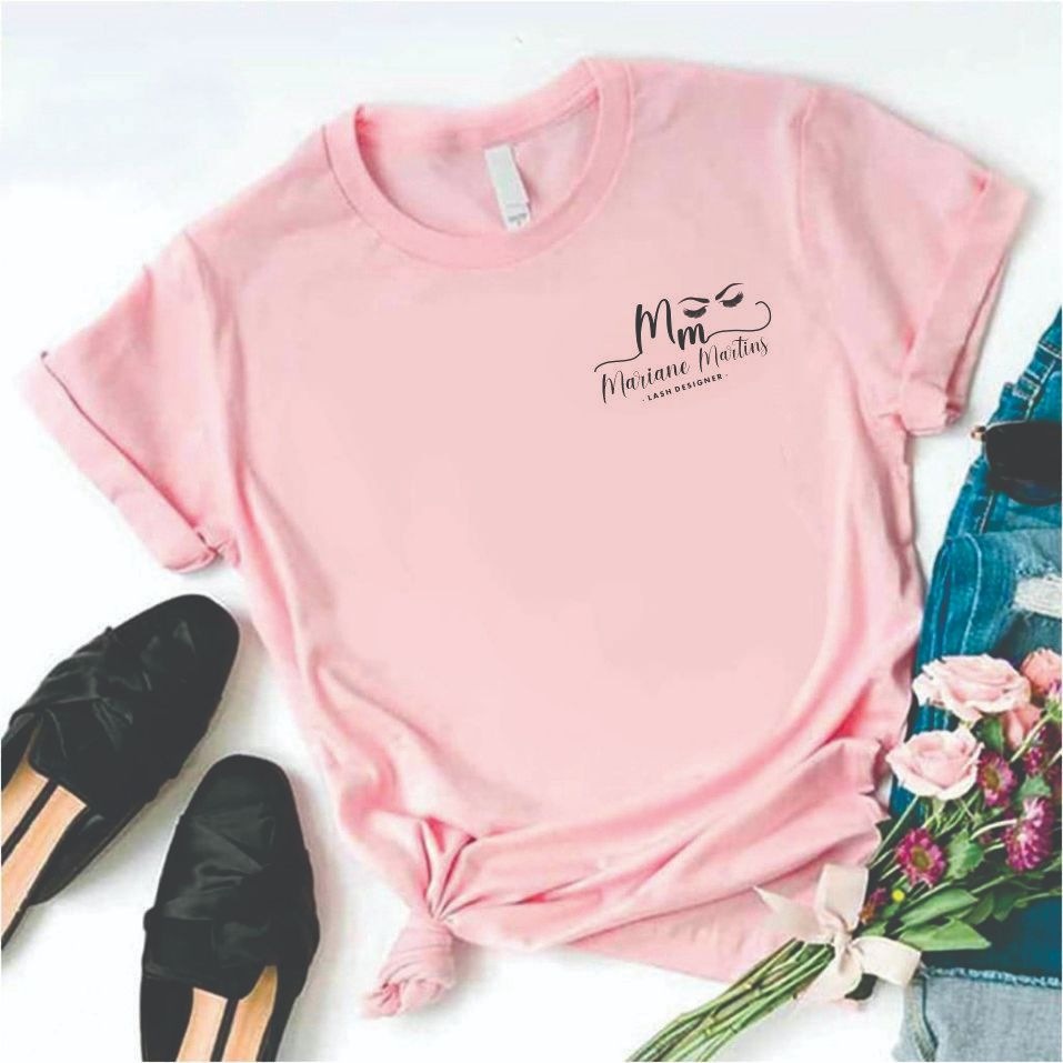 Camiseta Lash Designer Personalizada – Destaque Seu Estilo e Profissão