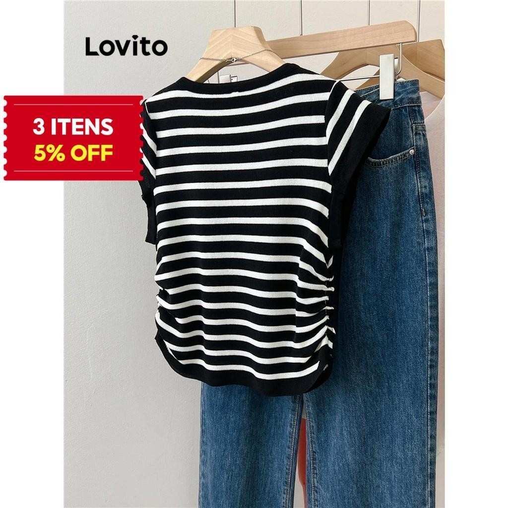 Camiseta Listrada Franzida: Estilo e Conforto!