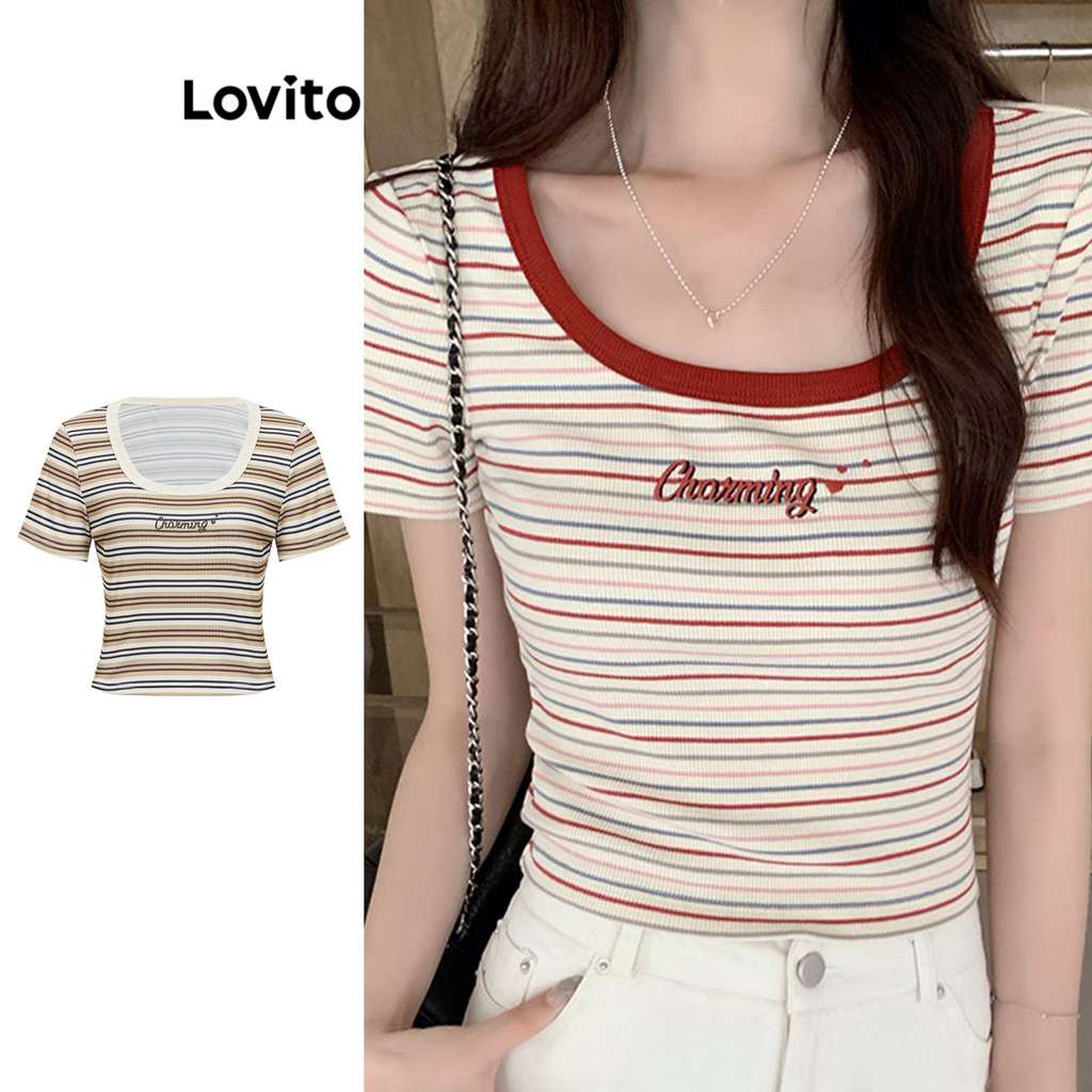 Camiseta Listrada Lovito: Estilo e Conforto!