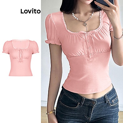 Camiseta Lovito com Babados: Elegância Casual