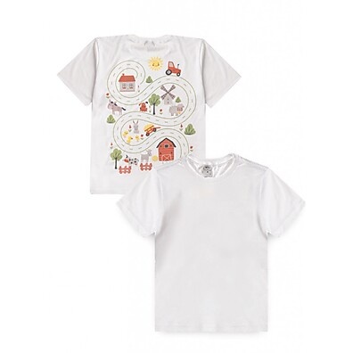 Camiseta Masculina Fazendinha 100% Algodão - Estampa Fofa