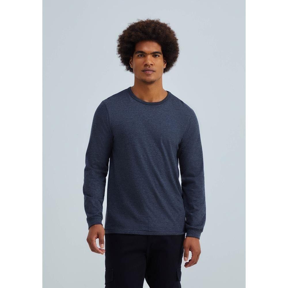 Camiseta Masculina Manga Longa Slim: Estilo Hering