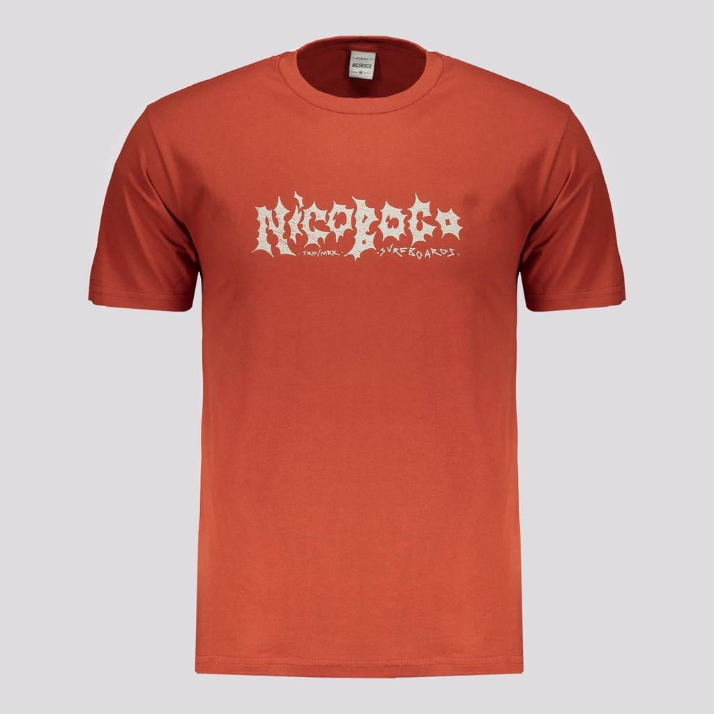 Camiseta Nicoboco Hobbs Laranja: Estilo Casual com Algodão 100%
