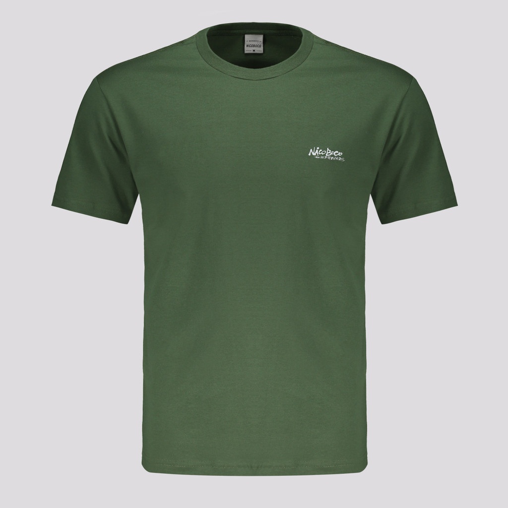 Camiseta Nicoboco Lexi: Conforto e Estilo em Verde Musgo