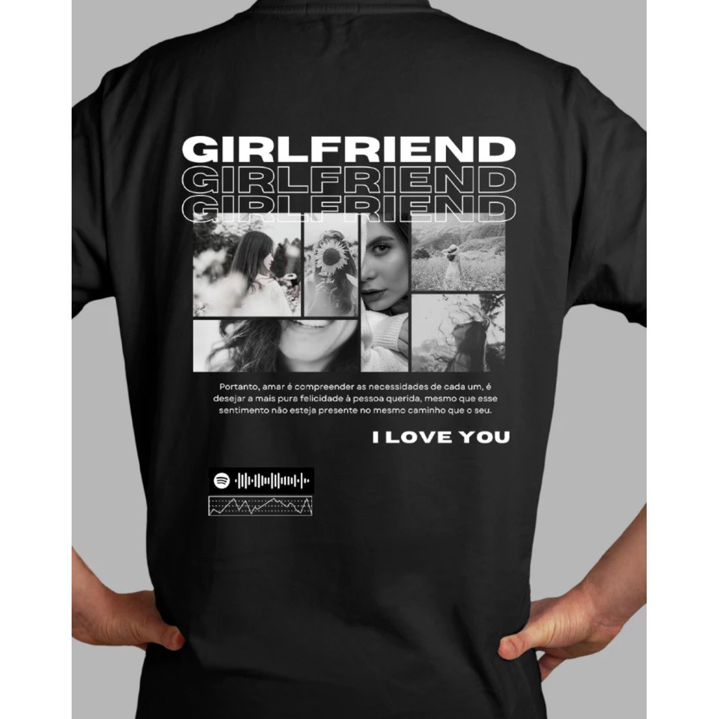 Camiseta Personalizada com Foto e Nome para Casal - T1kT0k Trend