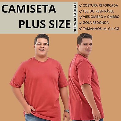 Camiseta Plus Size Vermelha: Conforto Premium!