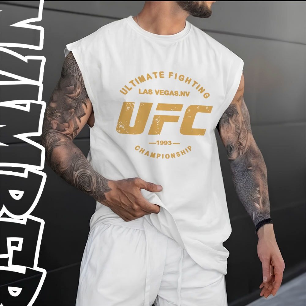 Camiseta Regata UFC Oversized Masculina em Algodão