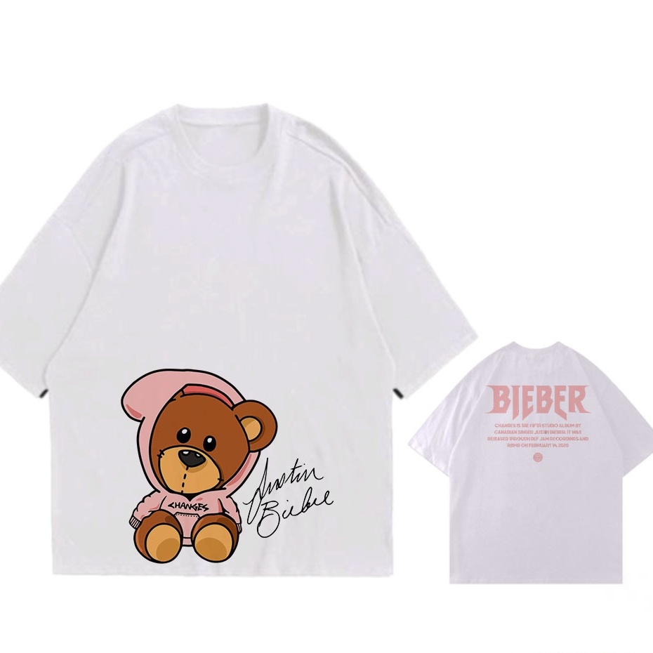 Camiseta Unissex Algodão Justin Bieber Bear - Conforto e Estilo