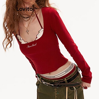 Camiseta Vintage com Flores e Gravata Frontal para Mulher