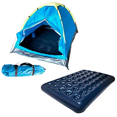 Camping Completo: Barraca + Colchão Aveludado