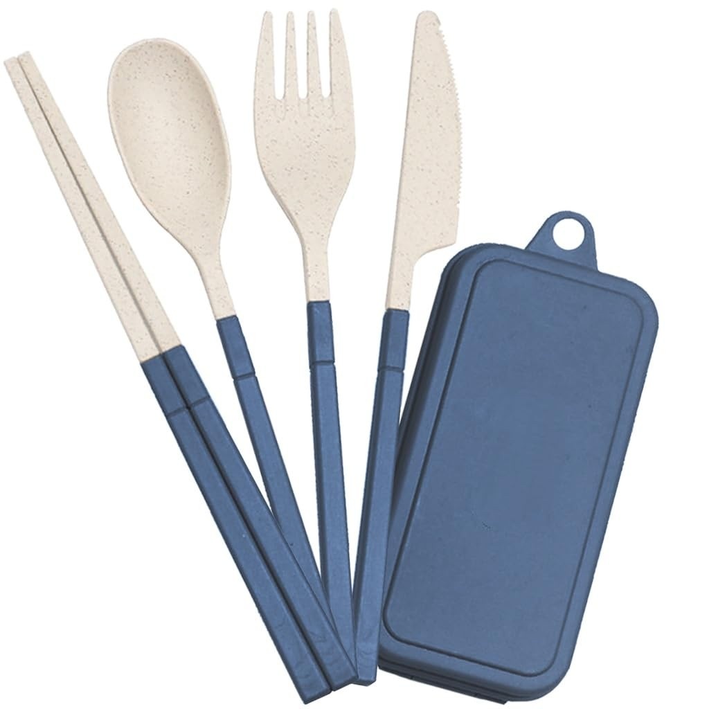 Kit de Talheres Desmontáveis para Camping – Garfo, Faca e Colher Multiuso em Estoque Compacto