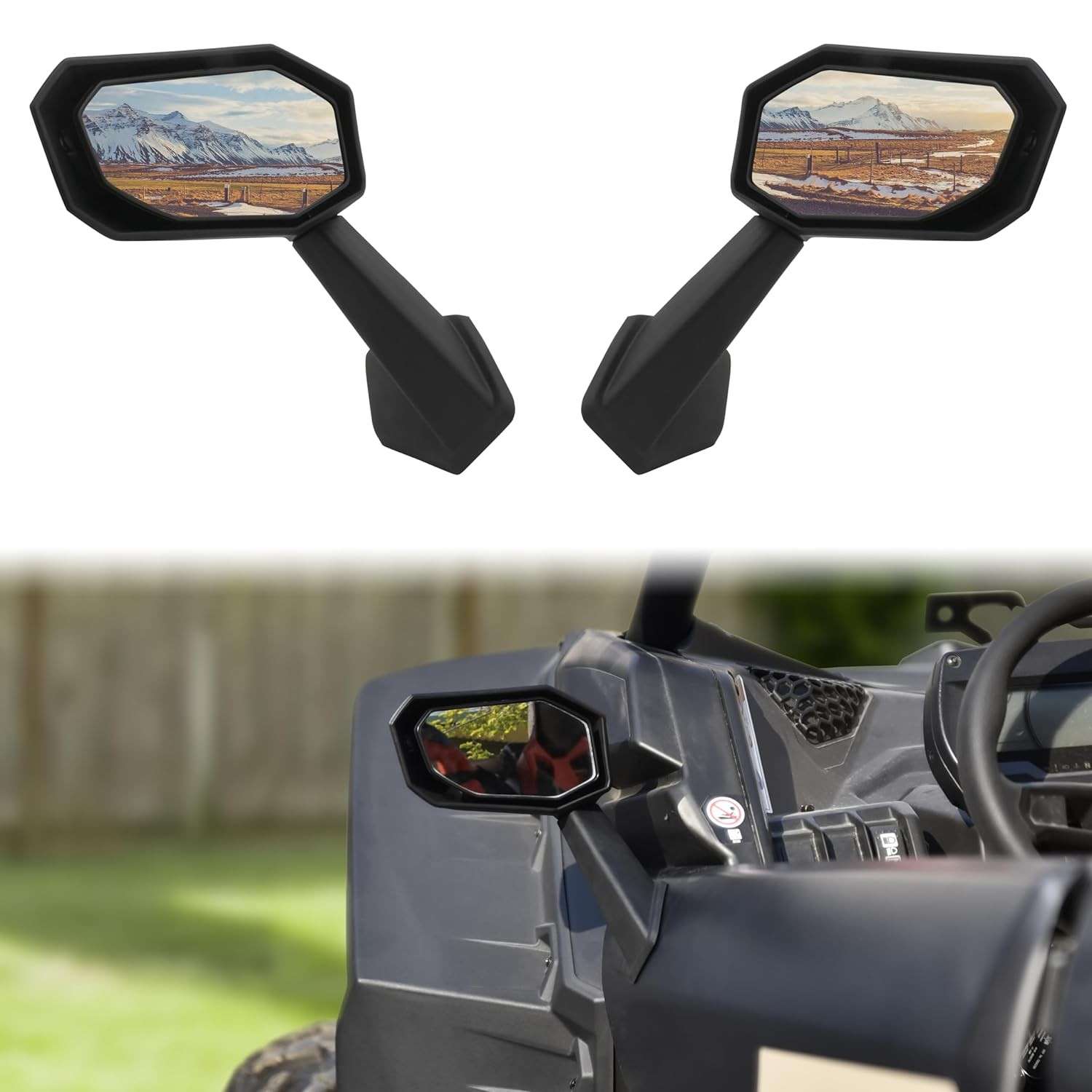 Espelhos Retrovisores SAUTVS Dobráveis para Can-Am Maverick X3/MAX 2017-2025 - Visão Premium e Durabilidade