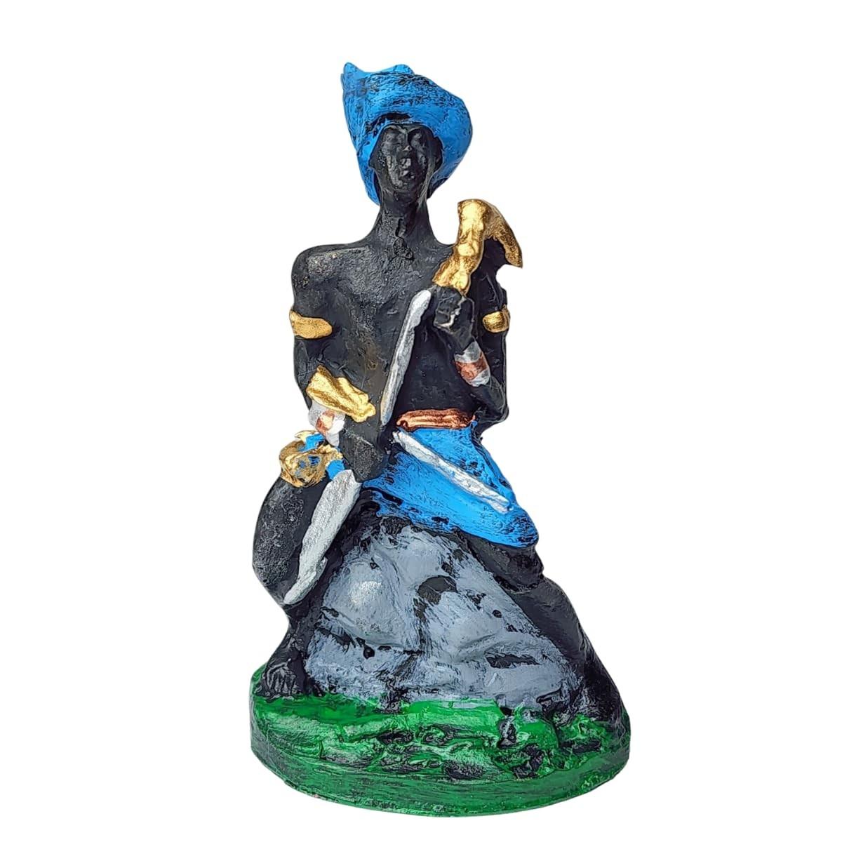 Imagem de Logun Edé - Orixá da Umbanda e Candomblé em Resina 10 cm