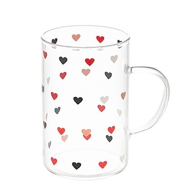 Caneca de Vidro Love: Elegância a Cada Gole