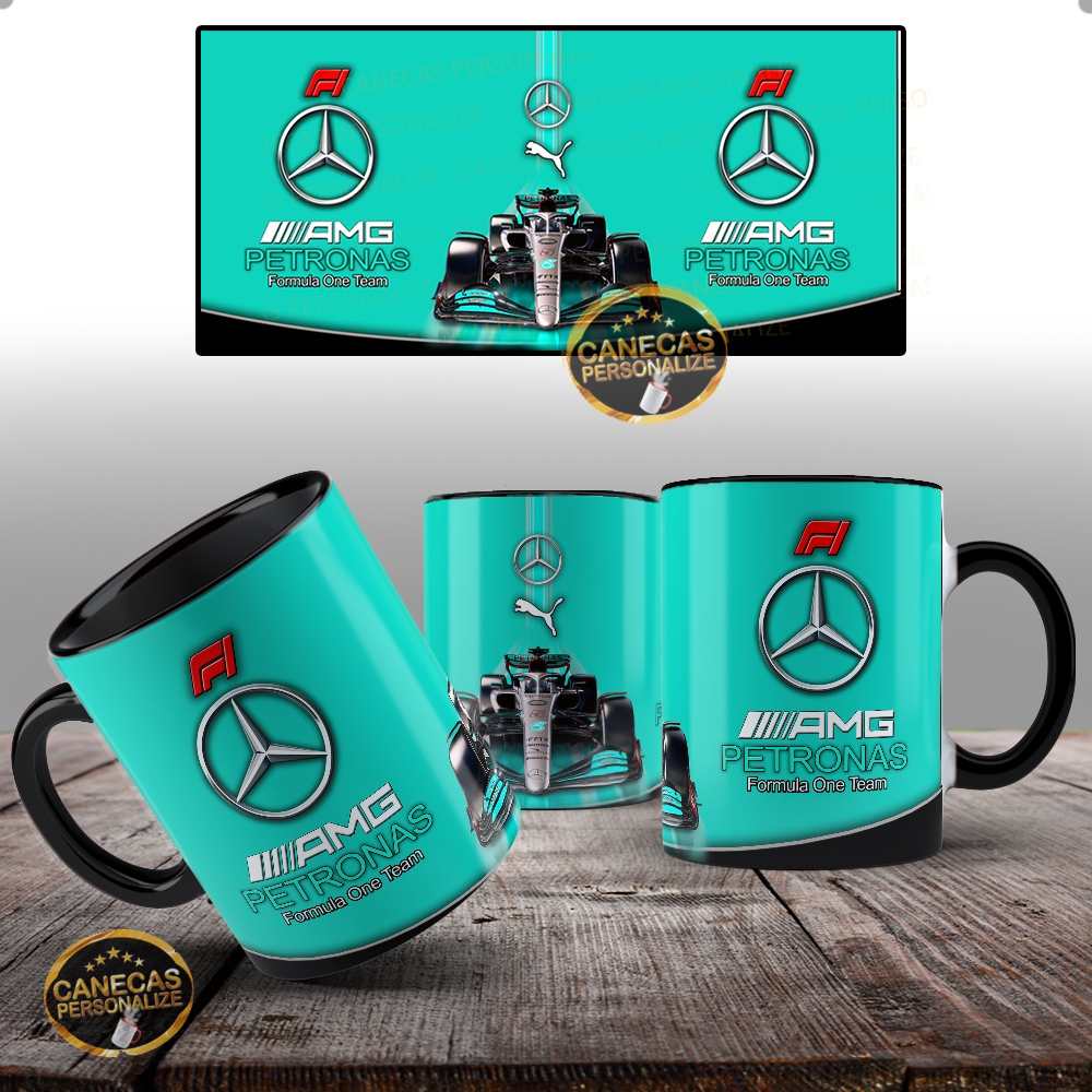 Caneca Mercedes Petronas F1: Seu Café com Velocidade!
