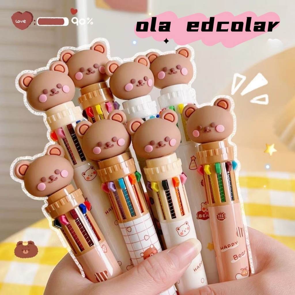 Caneta 10 Cores Glitter: Criatividade 3D!