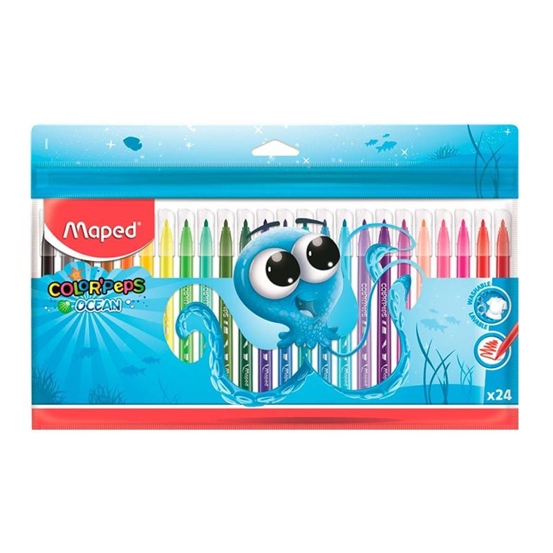 Caneta Color'Peps Ocean: 24 Cores Vibrantes!