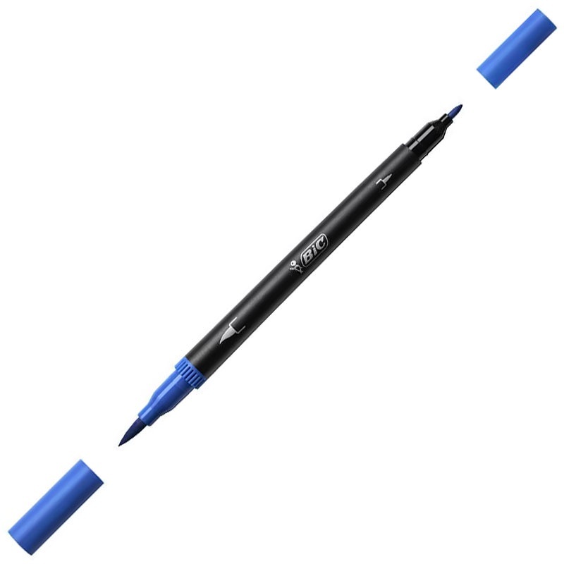 Caneta Dual Tip Azul Bic: Intensidade e Versatilidade