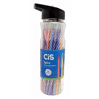 Caneta Esferográfica CIS Spiro – 24 Cores para Sua Criatividade