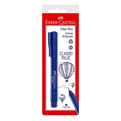 Caneta Fine Pen Azul Faber-Castell: Precisão e Conforto