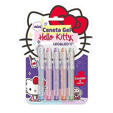 Caneta Gel Hello Kitty: 5 Cores para Sua Criatividade!