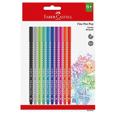 Caneta Hidrográfica Fine Pen Pop: 10 Unidades para Criações Perfeitas