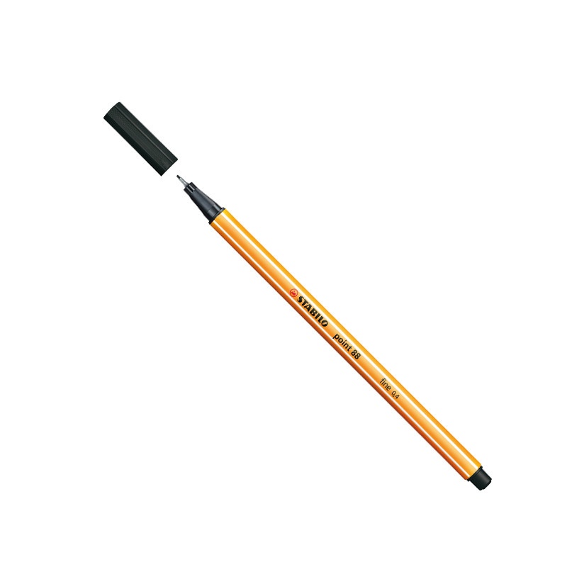 Caneta Hidrográfica Stabilo Fine Point 88/46 Preta: Precisão e Qualidade
