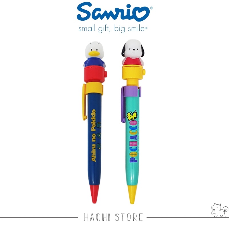 Caneta Pochacco e Ahiru - Sanrio Importada Japão